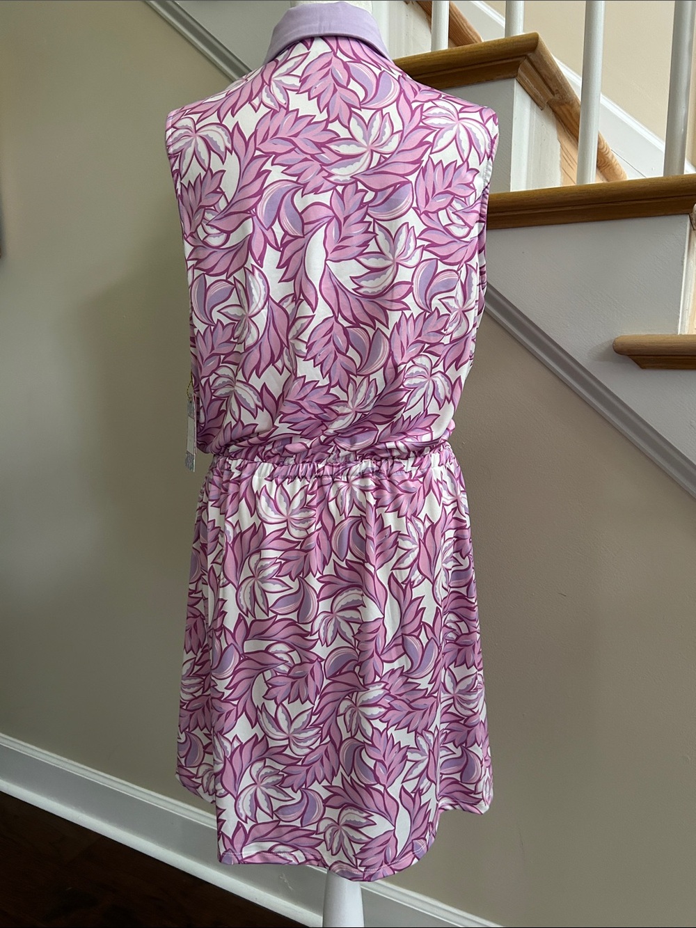 Stella Parker Sport Sleeveless Lilac/Pink Floral Polo Dress. NWT. Size M - Picture 4 of 11
